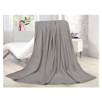 Fleecová deka Lara 220x240 cm, šedo-stříbrná