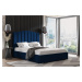 Eka Čalouněná postel MARGOT - Kronos 120x200 cm Barva látky: Tmavá modrá (09), Úložný prostor: B