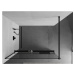 MEXEN/S Kioto+ Sprchová zástěna WALK-IN s poličkou a držákem ručníků 85 x 200, transparent, čern