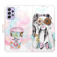 iSaprio flip pouzdro Donut Worry Girl pro Samsung Galaxy A52 / A52 5G / A52s