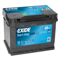 EXIDE START-STOP AGM 60Ah, 12V, EK600