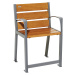 PROCITY Židle SILAOS® ze dřeva, pro seniory, antracitová šedá, světlý dubový dekor