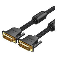 Vention Cotton Braided DVI Dual-link (DVI-D) Cable 0.5m Black