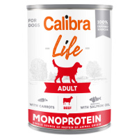 Výhodné balení Calibra Dog Life Adult 12 x 400 g - Beef with carrots