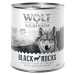 Výhodné balení: Wolf of Wilderness Adult 12 x 800 g - NOVÉ: Black Rocks - kozí