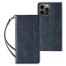 Magnet Strap Case iPhone 14 flip cover wallet mini lanyard stand blue