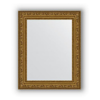 Zrcadlo v rámu, patinovaný zlatý ornament
