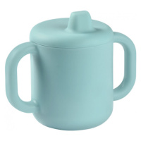 Beaba Silicone learning cup hrnek s víčkem Blue 170 ml