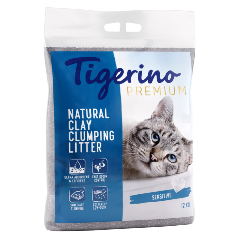 Kočkolit Tigerino Premium - Sensitive (bez parfemace) - Výhodné balení 2 x 12 kg