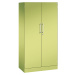 C+P Skříň s otočnými dveřmi ASISTO, výška 1617 mm, šířka 800 mm, 3 police, viridianová zelená/vi