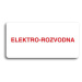 Accept Piktogram "ELEKTRO-ROZVODNA" (160 × 80 mm) (bílá tabulka - barevný tisk bez rámečku)