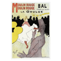 Obrazová reprodukce Poster advertising 'La Goulue' at the Moulin Rouge, 1893, Henri de Toulouse-