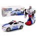 mamido Policejní auto Robot Transformers 2v1 s efekty