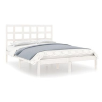 Rám postele bílý masivní dřevo 140 × 200 cm, 3105471