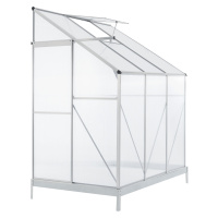 Hliníkový boční skleník 3 m² s 1 střešním oknem včetně podlahových základů