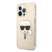 Karl Lagerfeld KLHCP13XKHTUGLGO hard silikonové pouzdro iPhone 13 Pro MAX 6.7" gold Glitter Karl