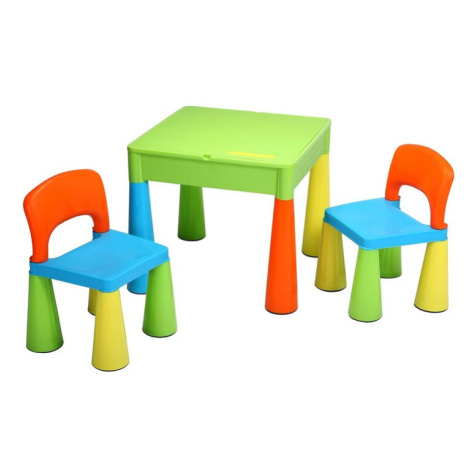 NEW BABY - Dětská sada stoleček a dvě židličky multi color