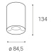 LED2 1150633D TUBUS C, B DIM 9 3000K STROPNÍ ČERNÉ