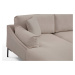 Sofahouse Designová rohová sedačka Pallavi 255 cm krémová - levá