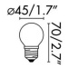 FARO LED žárovka G45 matná E27 4W 2700K
