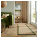 Flair Rugs koberce Běhoun Herringbone Border Kira Green - 60x230 cm