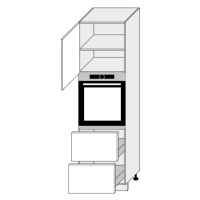 ArtExt Kuchyňská skříňka vysoká pro vestavnou troubu PLATINIUM | D14RU 2M 356 Barva korpusu: Gre