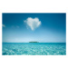 Fotografie Heart shaped cloud over tropical waters, Tom Merton, 40 × 26.7 cm