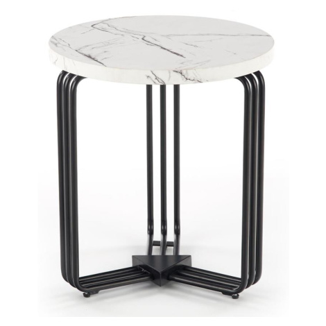 Konferenční stolek Antica-S bílá mramor/černá BAUMAX