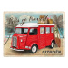 Plechová cedule Citroen Type H - Let is go travel, 40 x 30 cm