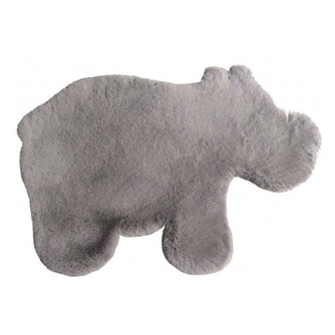 Dětský koberec Animal, tvar hroch, šedý Asko