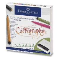 Popisovač Faber-Castell Pitt Artist Pen Calligraphy sada 12 ks, studio box Faber-Castell