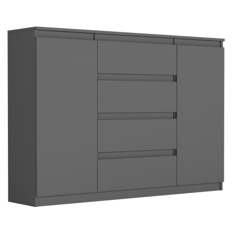 Prostorná komoda R-140-S4 - různé barevné varianty Bílá