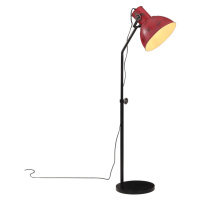 vidaXL Stojací lampa 25 W červená patina 30 x 30 x 90–150 cm E27