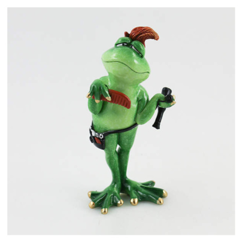 Žába kadeřník polystone zelená 19cm