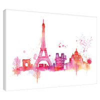 Obraz na plátně Summer Thornton - Paris Skyline, (80 x 60 cm)