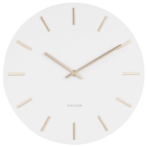 Karlsson 5821WH Designové nástěnné hodiny pr. 30 cm