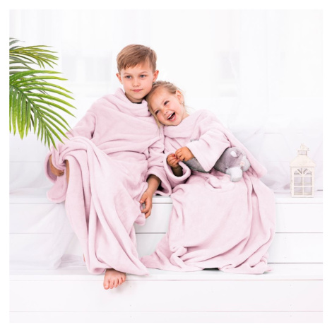 Dětská deka s rukávy DecoKing Lazy růžová