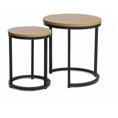 Signal Sada 2 ks konferenčních stolků Hola dub přírodní/černá