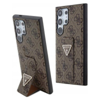 Pouzdro Guess Grip Stand 4G Triangle Strass Na Samsung Galaxy S24 Ultra Bronze