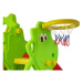 mamido Dětská houpačka skluzavka basketbalový koš 3v1 dinosaurus