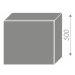 ARGENAU, skříňka horní na digestoř W8 60, korpus: grey, barva: fino černé
