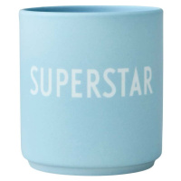 Modrý porcelánový hrnek Design Letters Superstar, 300 ml