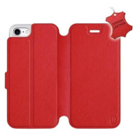 Flip pouzdro na mobil Apple iPhone 7 - Červené - kožené - Red Leather