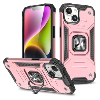 Pouzdro Wozinsky Ring Armor pro iPhone 15 - růžové zlato