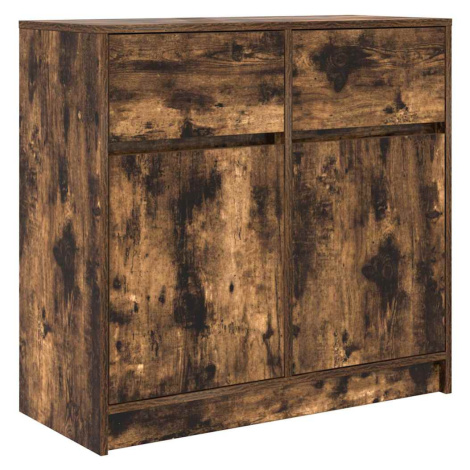 vidaXL Příborník se zásuvkou Kouřový dub 80x34x76cm Dřevěná konstrukce