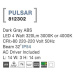 NOVA LUCE venkovní nástěnné svítidlo PULSAR tmavě šedý ABS LED 4W 3000K 220-220V 32st. IP54 8123