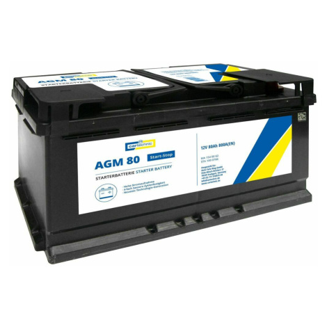 Autobaterie AGM 80 Ah 12V, pro start-stop systém, 315x175x190 mm - Cartechnic