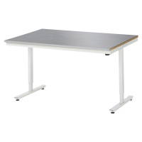 RAU Psací stůl s elektrickým přestavováním výšky, deska z ušlechtilé oceli, výška 720 - 1120 mm,