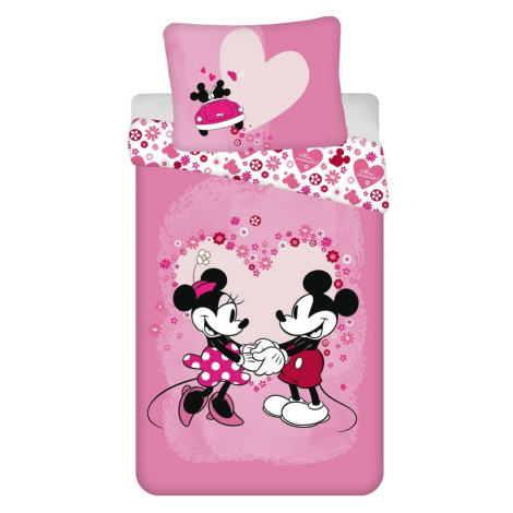 Jerry Fabrics Dětské povlečení Mickey and Minnie "Love" micro