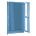 LISTA Skříň s prosklenými dveřmi, v x š x h 1950 x 1000 x 580 mm, bez polic a zásuvek, světlá mo